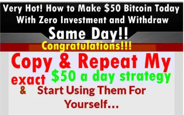 Make $50 Dollar bitcoin daily and Withdraw it